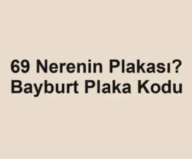 69 Nerenin Plakası? Bayburt Plaka Kodu
